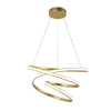 LED Luminaire Spiral Aluminum Pendant Light Gold Color MT-LD3031-GD
