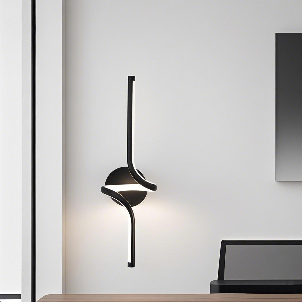 Modern Creative Artistic LED Aluminum Curved Line Wall Lamp 