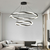 Modern LED Metal Silicone Twist Braided Pendant Light Two Tiers For Indoor Decor