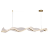 Big LED Wave Aluminum Acrylic Suspended Pendant Light 3000K Chandelier