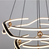 LED Aluminum Ring Pendant Light Circular Chandelier Two Tiers For Indoor Use