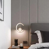 LED Aluminum Crystal Small Creative Circle Pendant Light Bedside Pendant Lamp